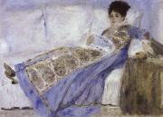 Pierre-Auguste Renoir Madame Monet Reading oil painting on canvas